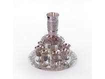 מחלק יין ל- 8 גביעים ירושלים מוכסף