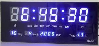 שעון דיגיטלי חשמלי כחול