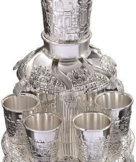 מחלק יין  ל- 6 גביעים דגם ירושלים