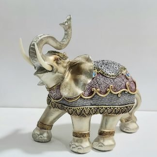 פיל מוזהב קטן משובץ אבנים