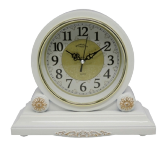 שעון שולחני צבע לבן דגם וינטג'