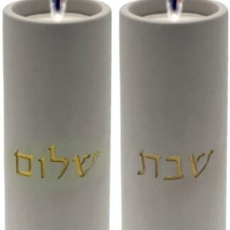 פמוטי שבת בטון צבע אפור מעוצבים