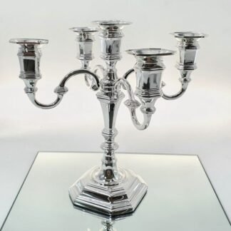 פמוט 5 קנים מוכסף אנגלי