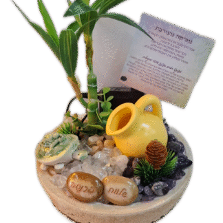 מזרקת מים אבני קריסטל אמטיסט  סיטרין  קוורץ עם תאורה