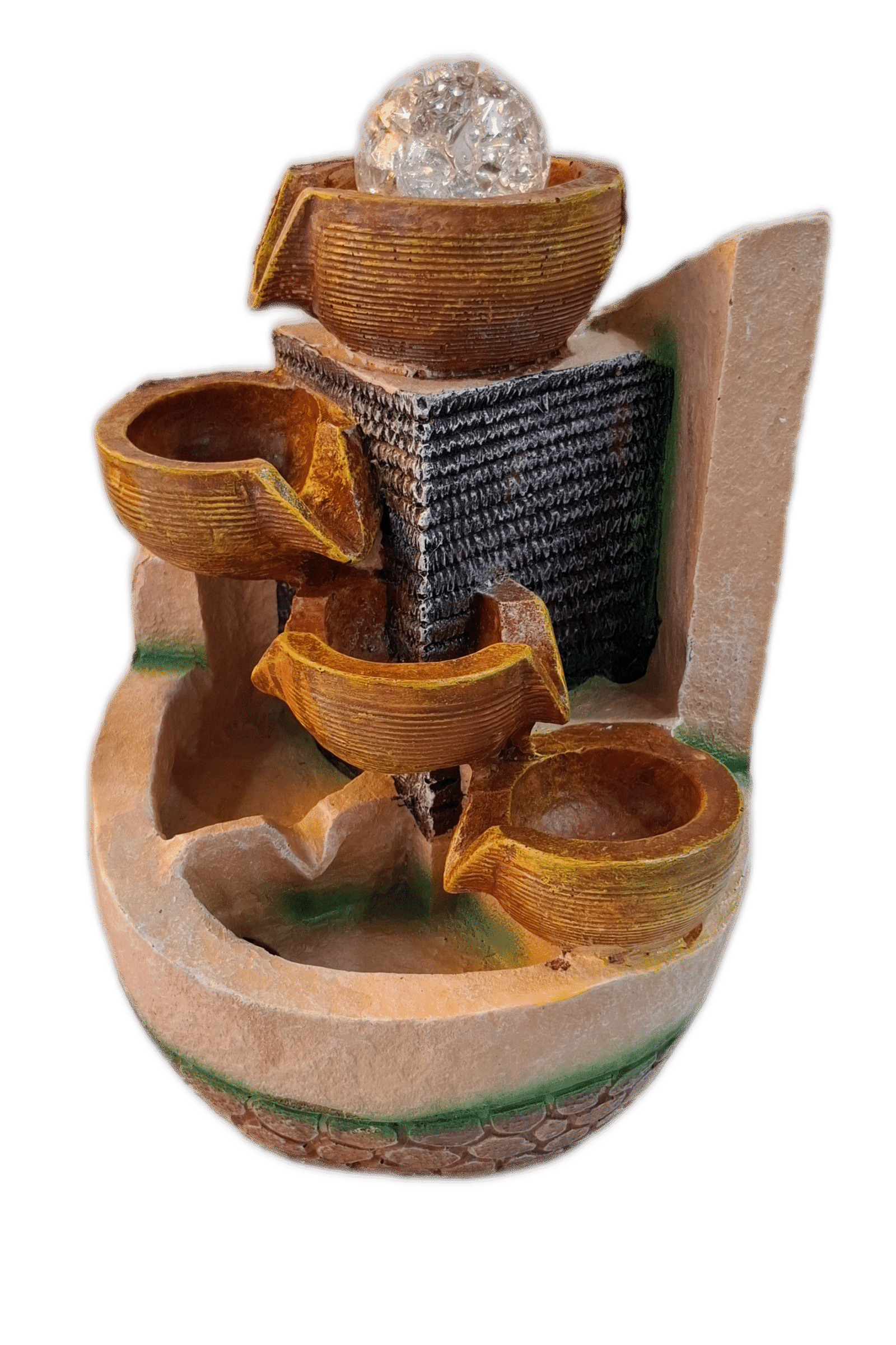 מזרקת מים עם תאורה