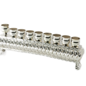 חנוכיית פס מוכספת וממתכת