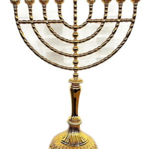 חנוכייה גבוהה מוזהבת מהודרת ואיכותית