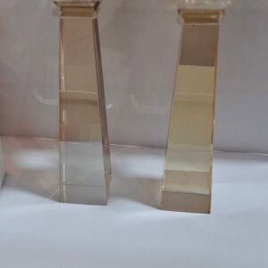 פמוטי קריסטל צבע ענבר איכותיים ומהודרים