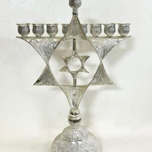 חנוכיית מגן דוד פילגרן מהודרת ואיכותית 40 ס"מ