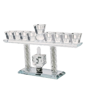 חנוכיית הסביבון מהודרת מקריסטל