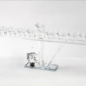 חנוכיית "הסביבון" קריסטל גדולה