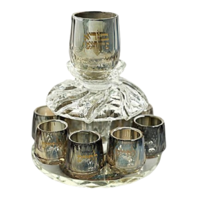 סט מזיגה ליין קריסטל מוזהב 8 כוסות