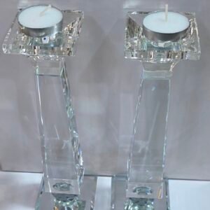 זוג פמוט קריסטל 25 ס"מ